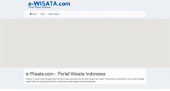 Desktop Screenshot of e-wisata.com