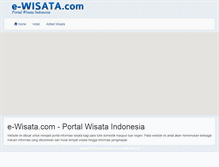 Tablet Screenshot of e-wisata.com